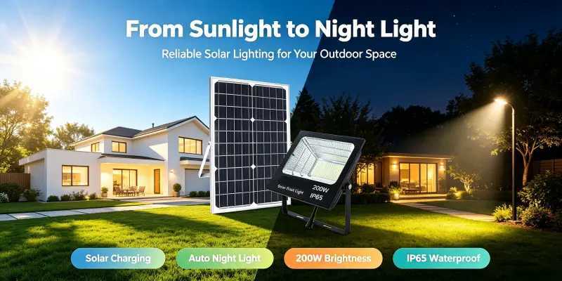Remote Separated Solar Panel Flood Light Easy Installation Wall Mount Light