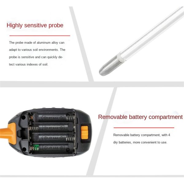 6-in-1 Digital Soil Tester Moisture/PH/Sunlight/Temperature Monitor With Backlight LCD For Plant Garden Farm