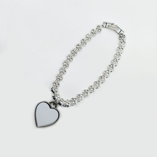 Double Sided Printing Sublimation Rhinestones Bracelet Ins Style