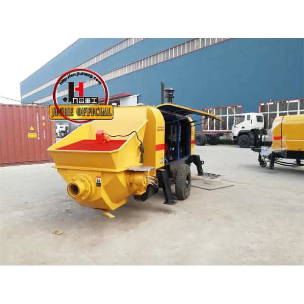 JIUHE GROUP 80m3/H Электродвигатель или дизельное бетонное насосное прицел бетонный смеситель с насосной машиной