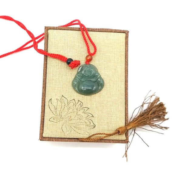 Regional Feature Jadeite Jade Pendant Buddha Statue Necklace with Traditional Chinese Style