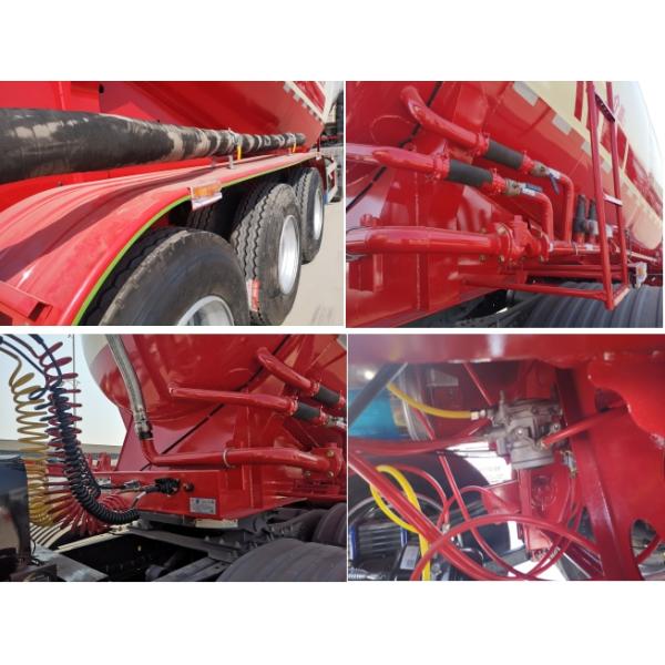 Cylindrical 4 Axle Flour 40ft 45m3 Dry Bulk Tanker Trailer