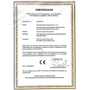 Beijing Jinshengxin Testing Machine Co., Ltd. Certifications