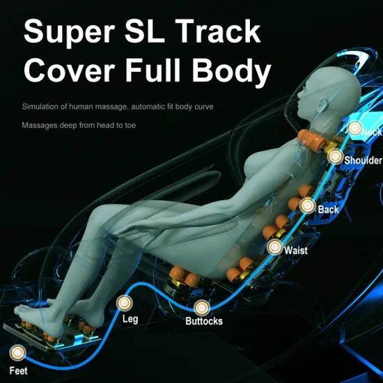 4d Zero Gravity SAA Home Massage Chair Body Detection LCD HD CB Shiatsu