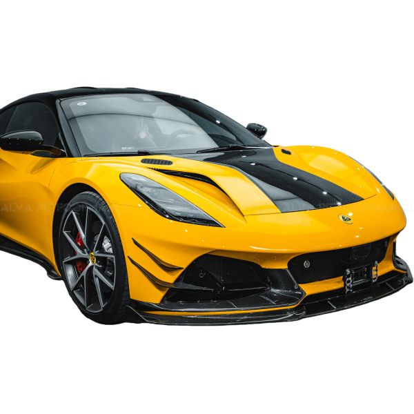 Replace and upgrade AMANS Style Dry Carbon Front Bumper Flaps Lotus Emira OEM Fit Aero Body Kit