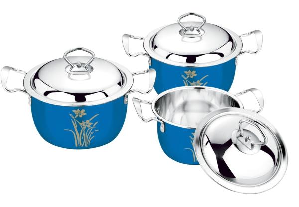 2020 hot selling 16/18/20  3pcs and 4pcs stainless steel 410cookware set &201#  cookware sets kitchenwares & kitchen pot