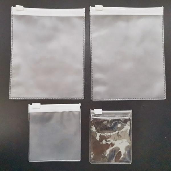 Reuse Eco Friendly Jewelry Zipper Bag Pvc Frosted Blend Color Translucent