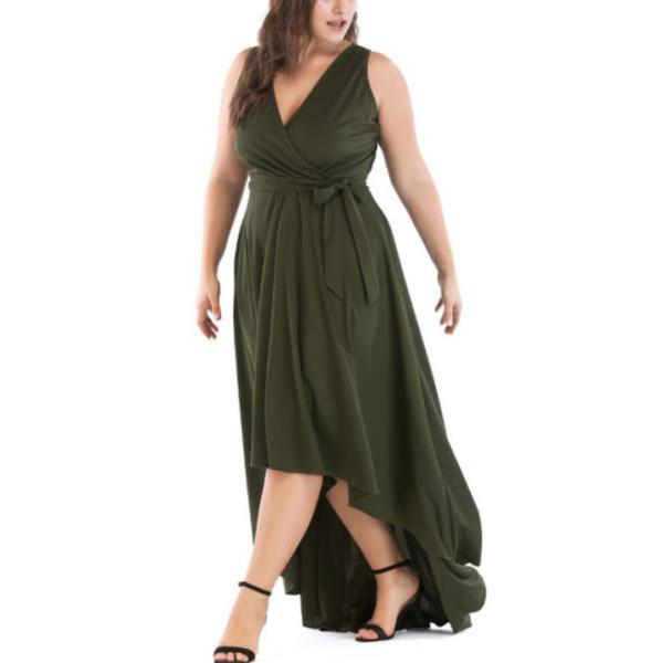 Wholesale sexy fat women dresses sleeveless long plus size dress
