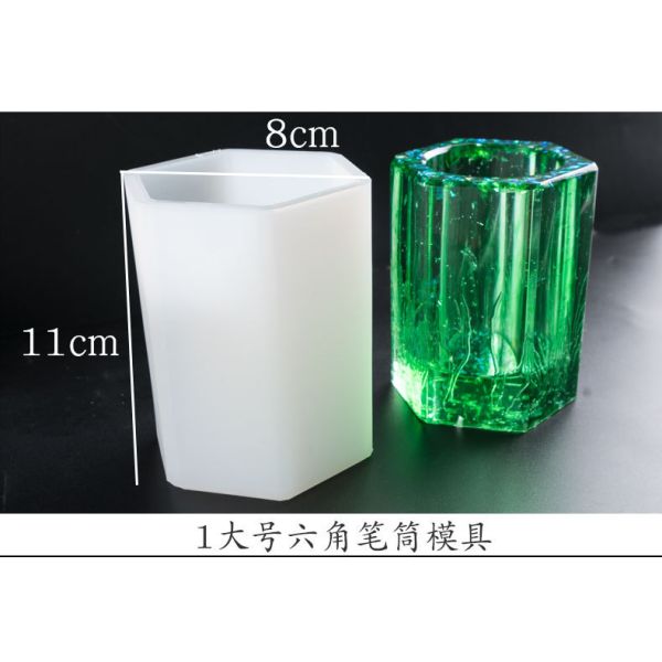 Large pen holder cylindrical square multi specification table mold patterned pen holder silicone mold