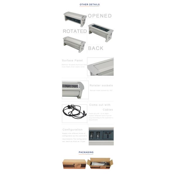 Flip Up Conference Table Outlet For Hotel Room / Training Room / Lecture Room