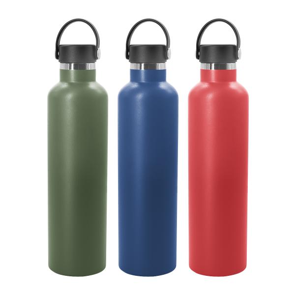 18oz 21oz 24oz Vacuum Insulated Bottle , Narrow Mouth Flask Embossing Logo