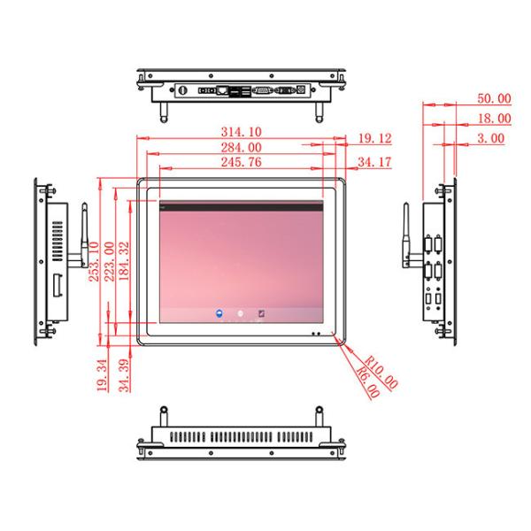 12.1-Inch Embedded Android Screen for Medical Panels and Smart Terminals