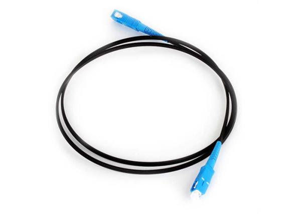 Ftth FTTB  G652D Fiber Optic Drop Cable / Waterproof Outdoor Fiber Patch Cord