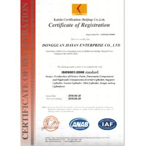 Dongguan Jiazheng Hydraulic Technology Co, LTD Certifications