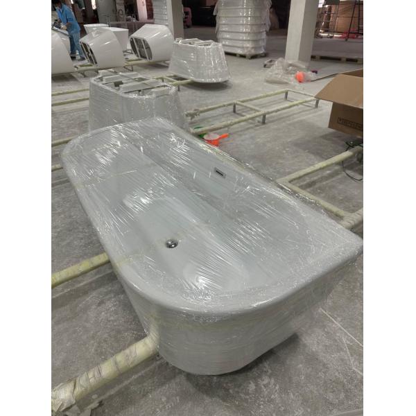 Wall Side Pure Acrylic Freestanding Bathtub Narrow Rim Border Initial Payment Within 1