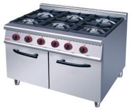 CE 6 Caminhão de queimadores de gás Equipamento de cozinha comercial com armário