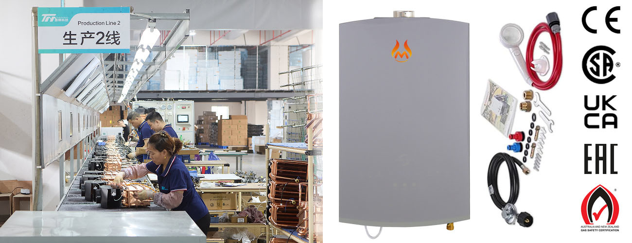 Precise Water Temperature Energy Efficient Gas Hot Water Heater Natural Gas Water Heater Quiet Operation