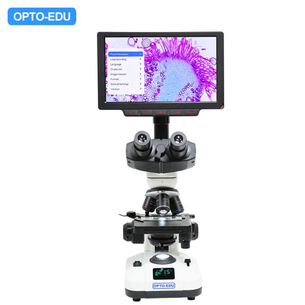 OPTO-EDU A33.5110 9 LCD Digital Microscope with 12M Resolution WF10x and WF16x Eyepieces