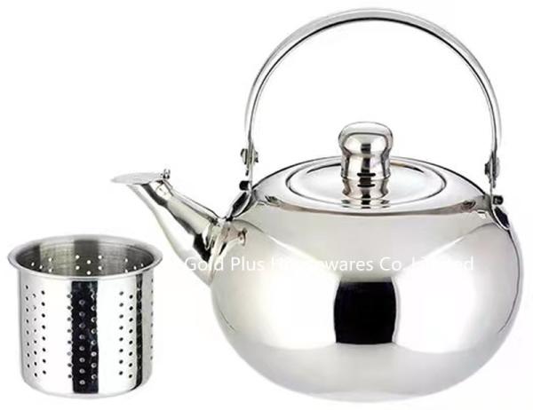 Customized polishing kichen metal tea pot modern tea kettle stove top stainless steel whistling kettle