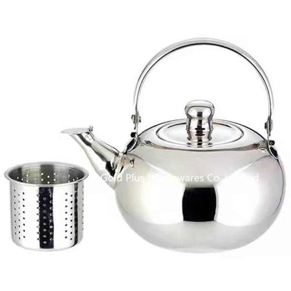 Custom Polishing Stove Top Stainless Steel Whistling Kettle 22cm Kichen Metal Tea Pot