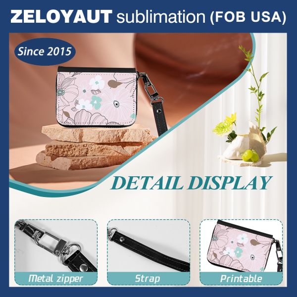 Fashionable Waterproof PU Leather Women's Wallet Sublimation Design Lady Purse Novelty Gift for Girls