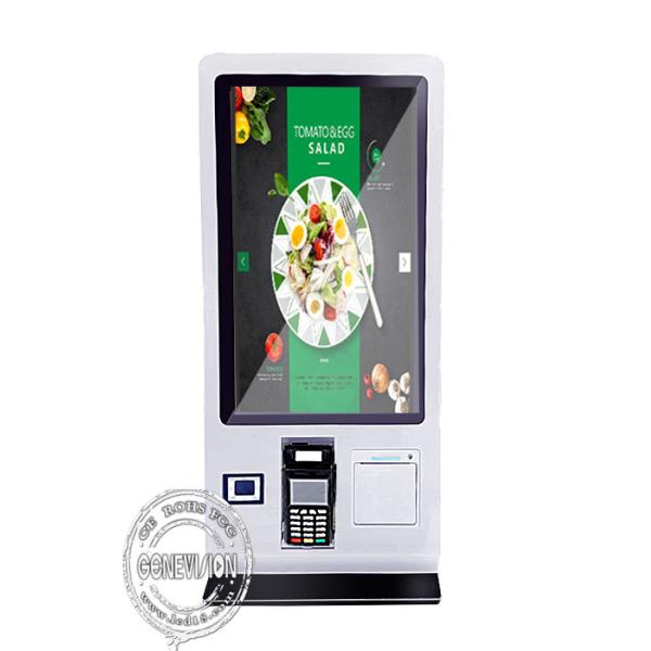 24プリンターQRコード走査器が付いているレストランのカウンタートップの自己支払のキオスク