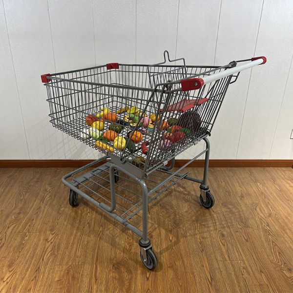 300L Large Capacity Supermarket Supermarket Trolleys American style Supermarket Shopping Trolley