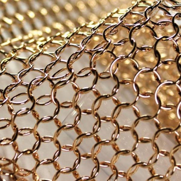 Polished 316 Stainless Steel Ring Mesh Customized For 15-25mm Holes