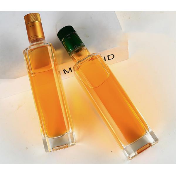 Подгонянный стеклянный зеленый цвет ясности бутылки оливкового масла 500мл/750мл загерметизировал округлую форму