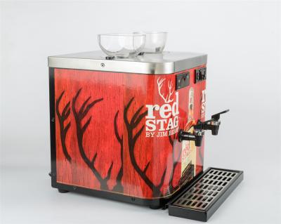 Restaurant Double Shot Chiller Double Tap Dispensing Design With 2 Bottle Holders