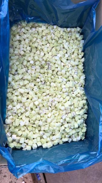 Grade A IQF Green Kiwi Cubes 10*10mm Hayward Frozen Skin Off Fruit Cubes Fresh Kiwi