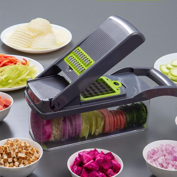 Versatile Plastic Chopper for Fruits Vegetables Durable Kitchen Tool 35.5x11.8x11.8cm
