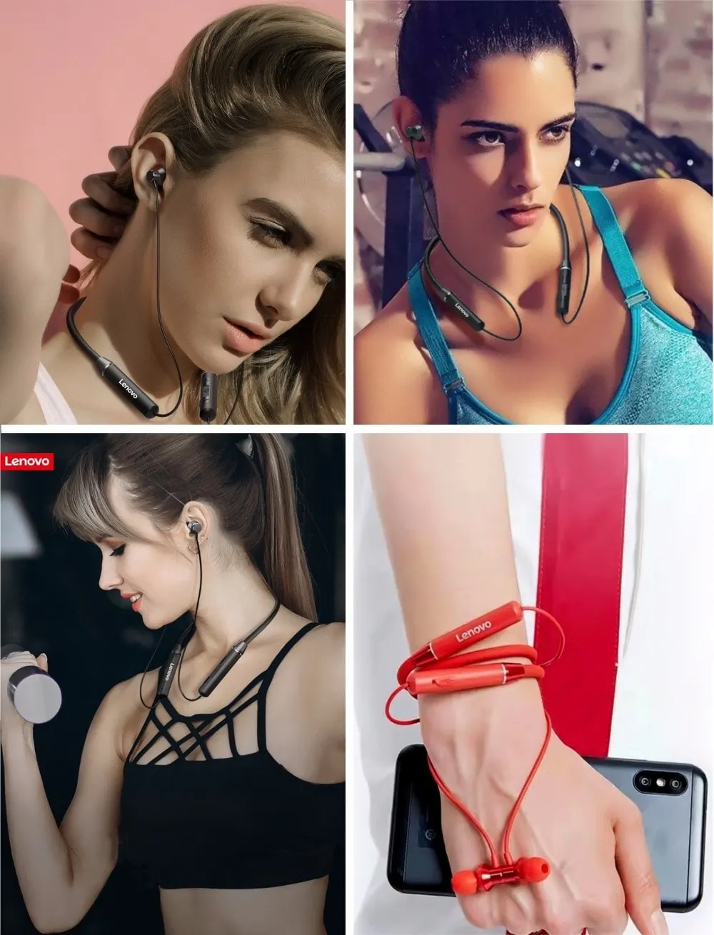 Lenovo HE05X Neckband Bluetooth Earphone Wireless Compatible