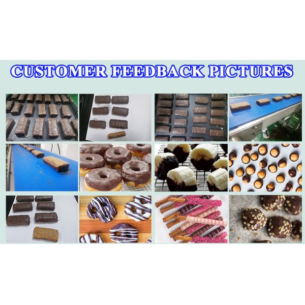 Small Stainless Steel 304 Chocolate Enrober Machine with Touch Screen and Low Noise Level for Chocolate Enrobing Line