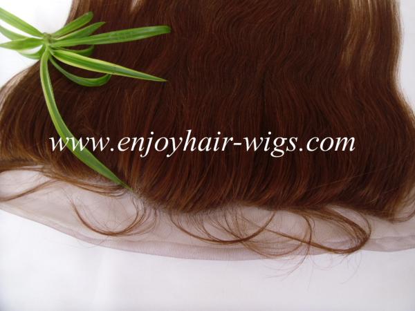 Peruvian virgin remy hair lace frontal 13''x4'' ,6# color straight  hair 10''-24''length