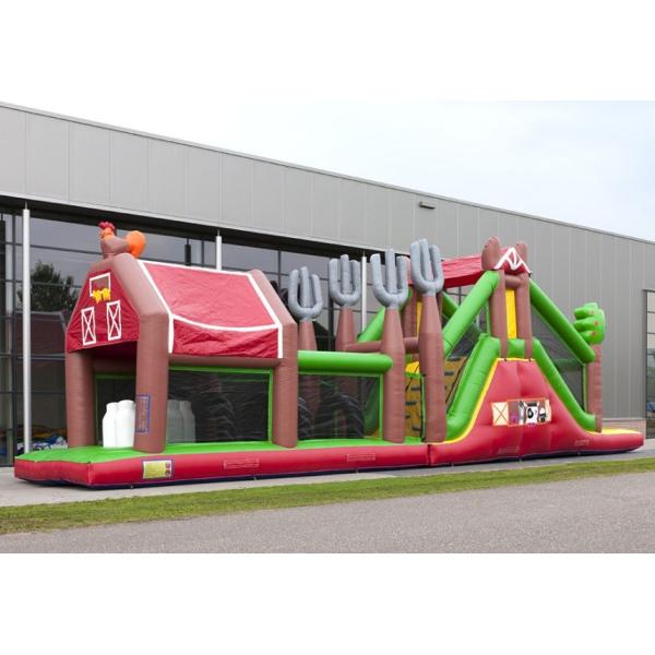 Фермы полосы препятствий ковбоя полоса препятствий раздувной красной оживлённая