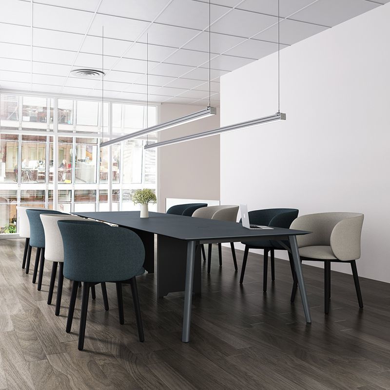 White 6 Seater Conference Table OEM ODM 6 Person Meeting Table