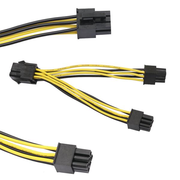 ATX 6Pin to 8 pin cable modular cord Male to female