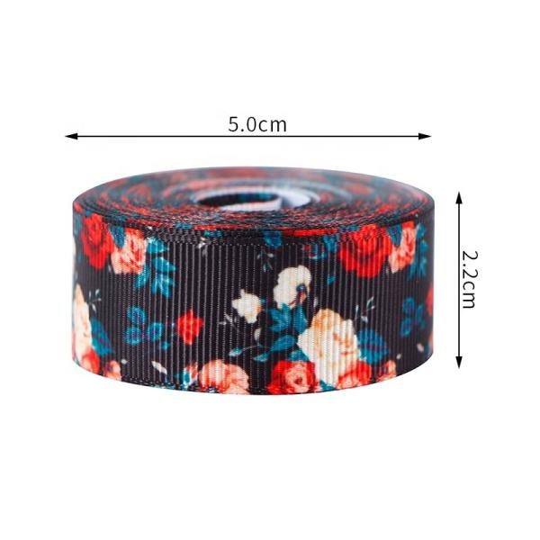 Fitas impressas de grosso grão MSD 22mm Larga 7/8 polegadas Transferência de calor Design de flores personalizado
