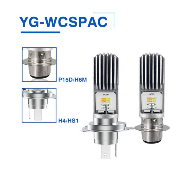 1200lm H6 Led Headlight Bulb For Motorcycle BA20D Headlight 50000 Hours Lifespan