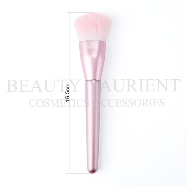 Big Fiber Foundation Makeup Brush Pearl Pink Aluminum Ferrule 85g