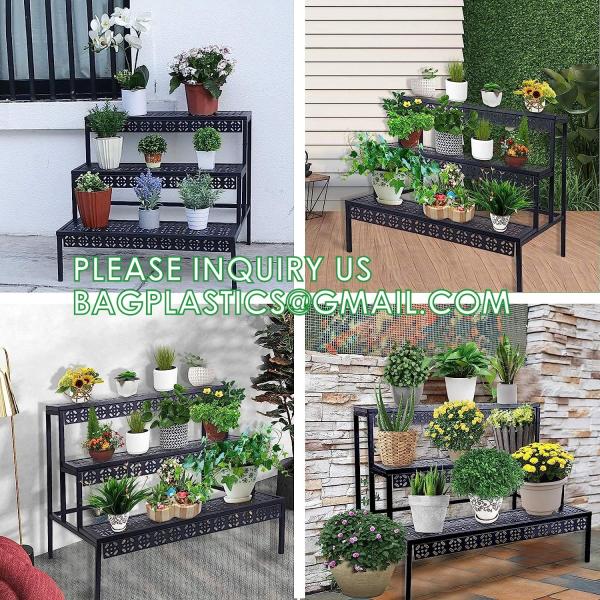 Metal Plant Stand Garden Display Shelf Flower Pot Holder Storage Organizer Rack Indoor Home Outdoor Patio Balcony