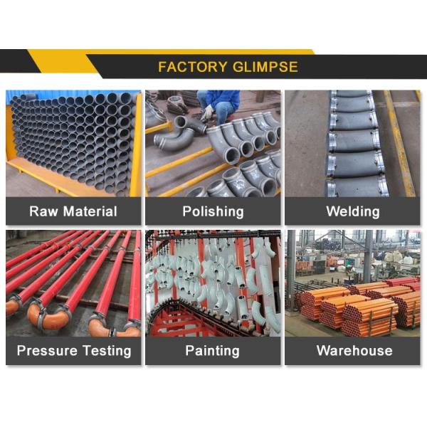 Насос ST52 SCHWING разделяет двойной локоть трубы конкретного насоса стены труба загиба 90 градусов