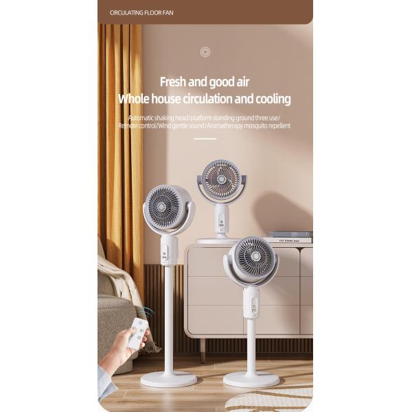 Adjustable Height 4000mA Portable USB Rechargeable Standing Fan With Timing Led Lamp Light