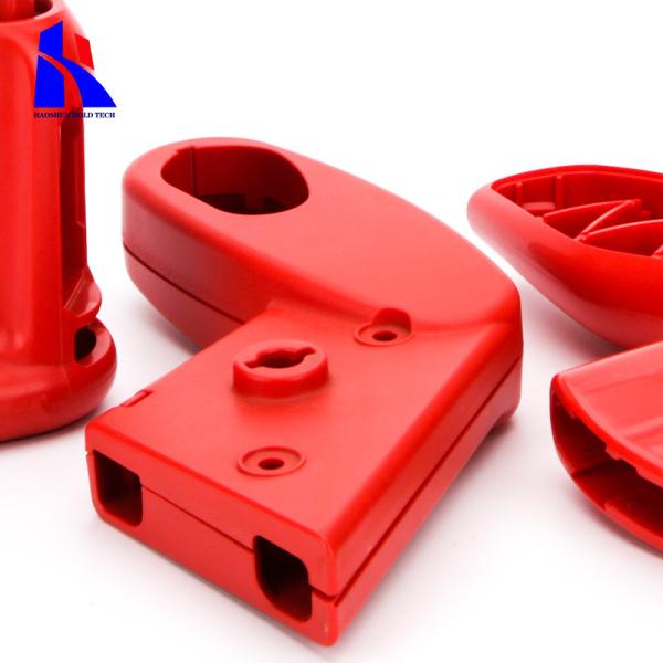 OEM Design POM Delrin 100P NC010 Plastic Injection Molding Parts Auto Red Textured