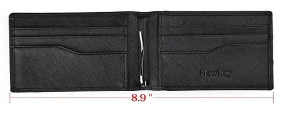 Stylish Mens Leather Wallet , Custom Handmade PU / PVC Leather Card Clip Wallet