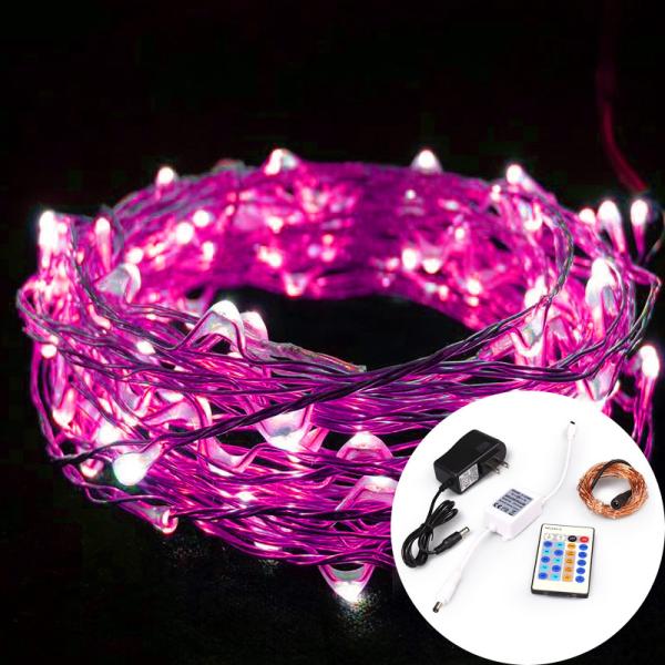 24 Key IR Remote Controlled DC Powered 10m LED String Lights For Christmas, Party, Festival Decoraction