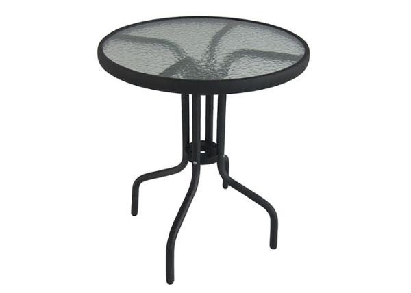 Waterproof Steel Frame Tempered Glass Outdoor Table EN581 Approved