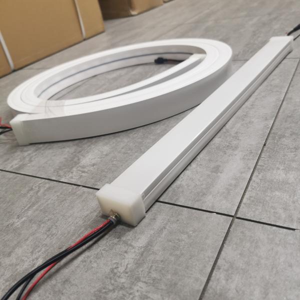 50mm largura smd5050 rgb e rgbw led neon flex corda de iluminação 24v Led neon flex linear luzes Para decoração exterior