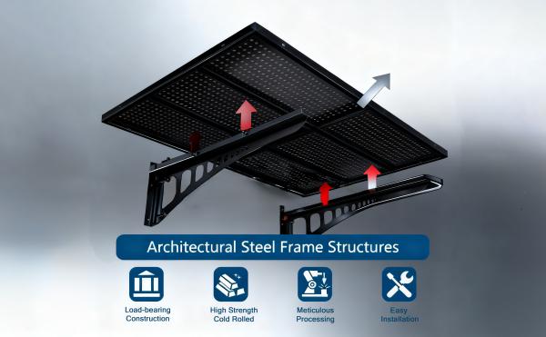 2 Pack Heavy Duty Garage Wall Shelves 500LBS Capacity 47x18in One-Piece Stamped Reinforced Steel Bracket Rack